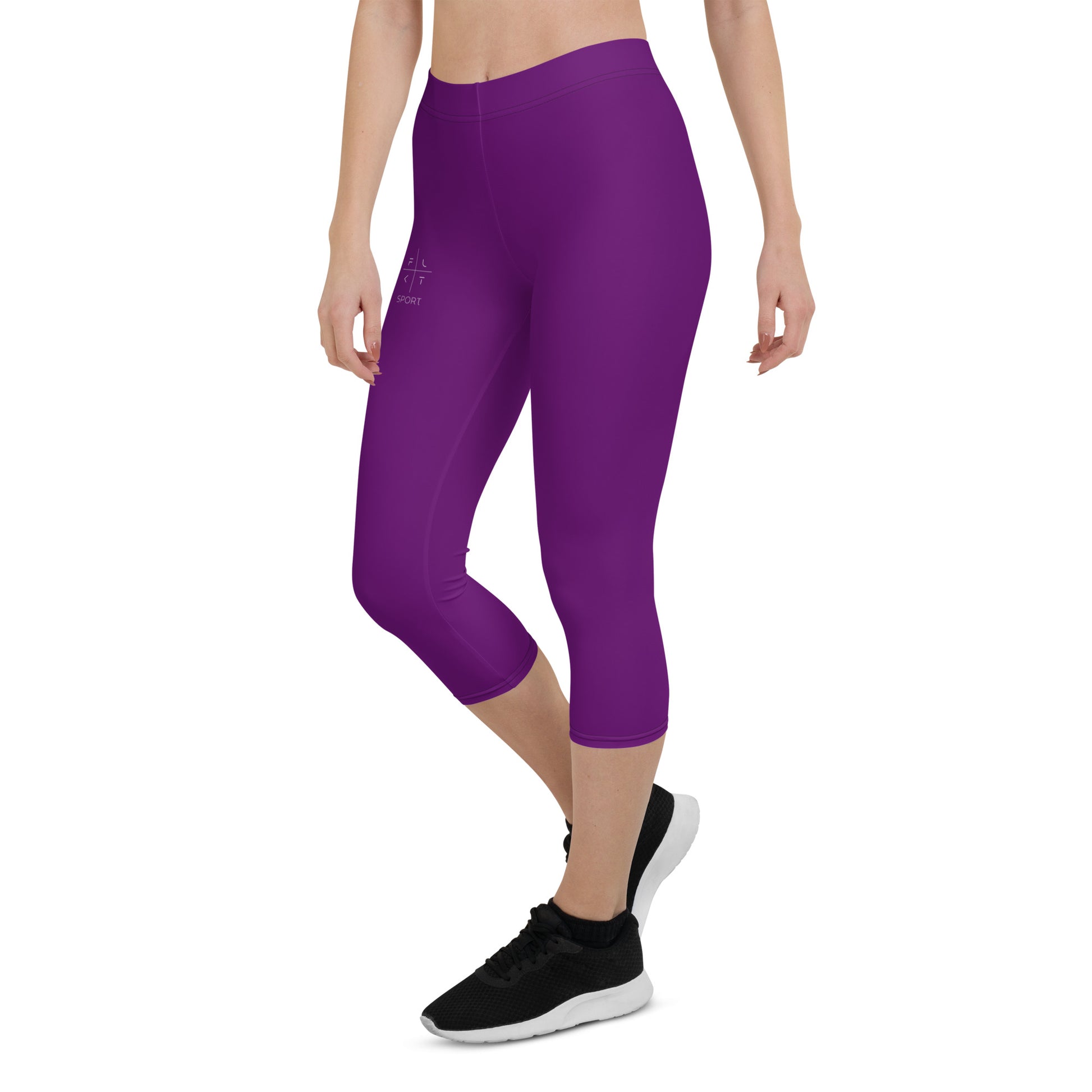 Grape Royale FLAKOUT Sport Women's Capri Leggings - FLAKOUT