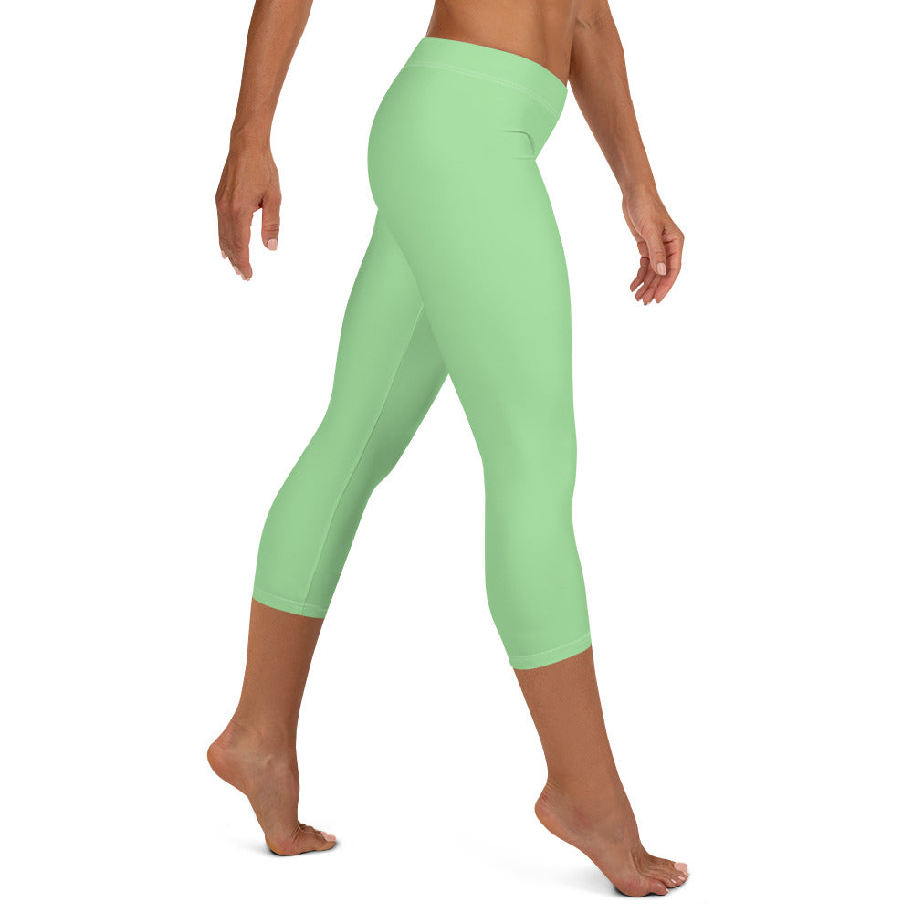 Minty Mirage Women's Capri Leggings - FLAKOUT