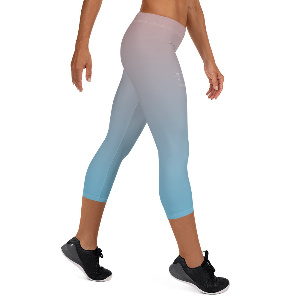 Rose Water FLAKOUT Sport Women's Capri Leggings - FLAKOUT