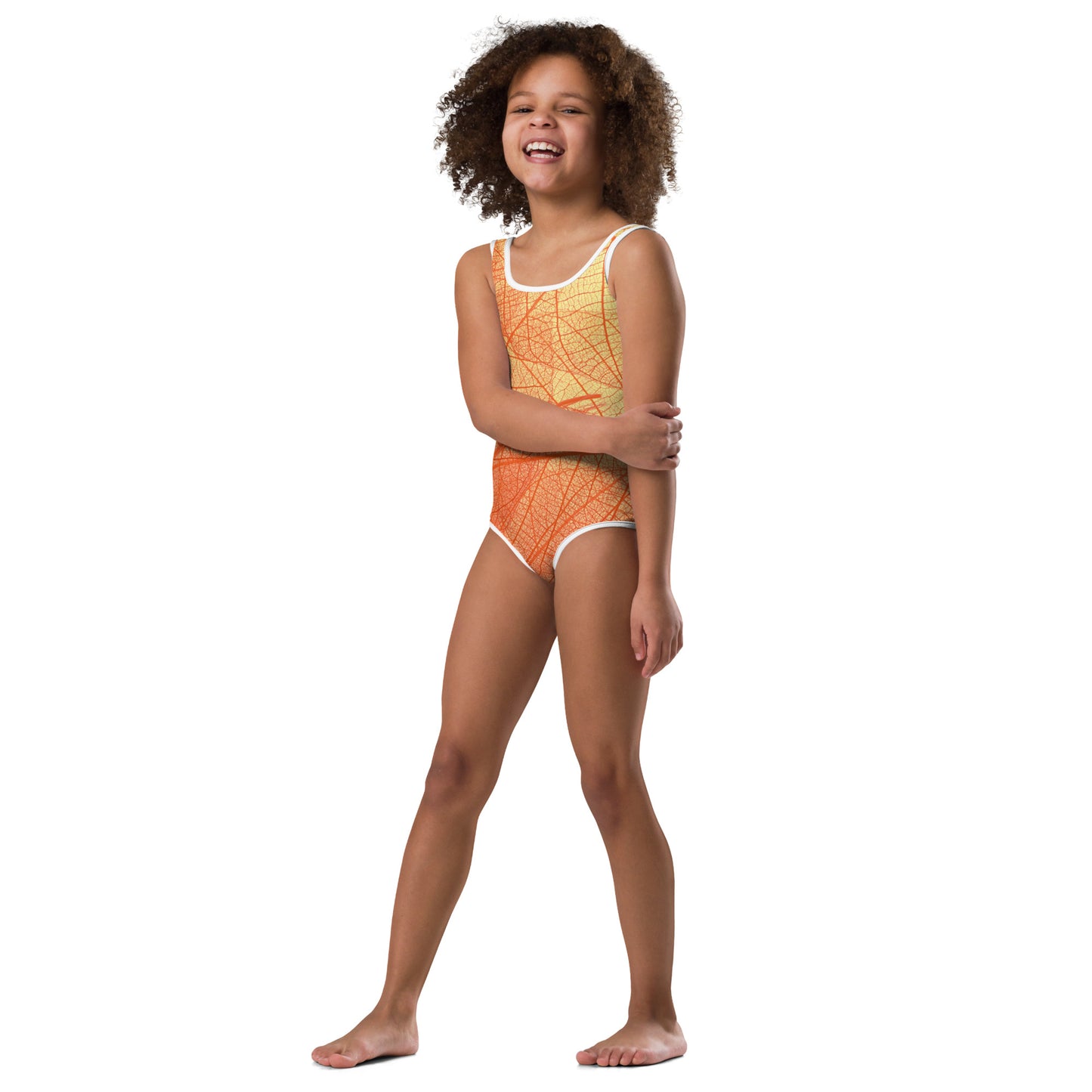 Vermilion Wisps Girl's Swimsuit - FLAKOUT