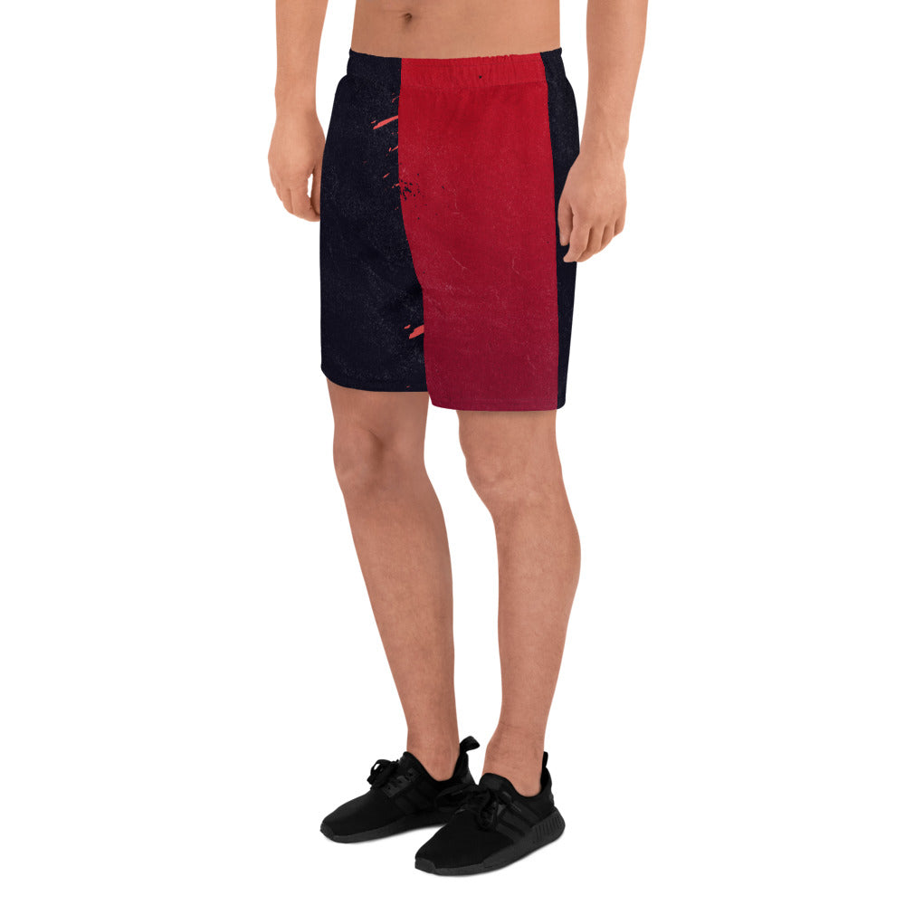 Men's Swim - Athletic Shorts Red Black Crush - FLAKOUT