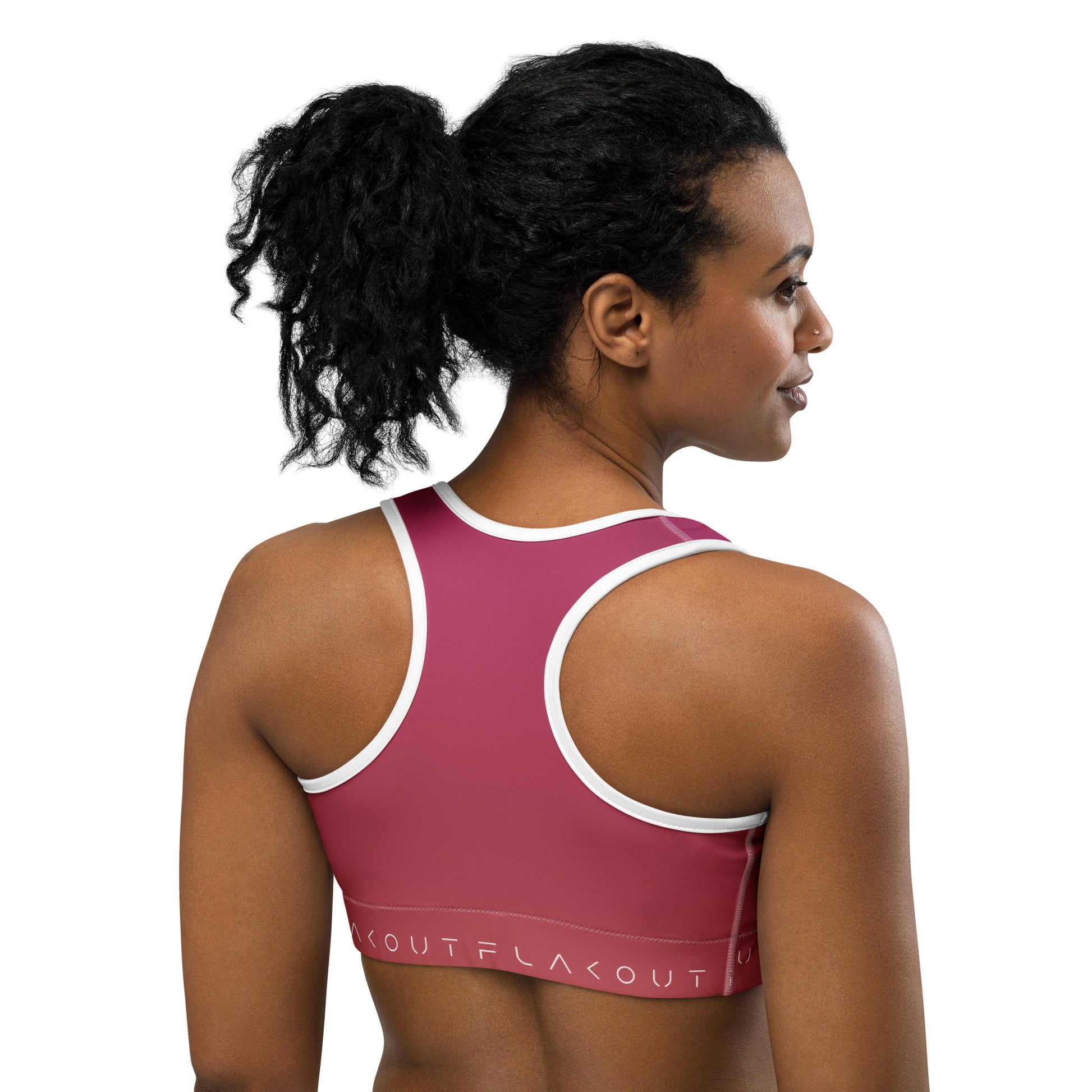 Rosewood Bloom Women's Sports Performance Bra - FLAKOUT