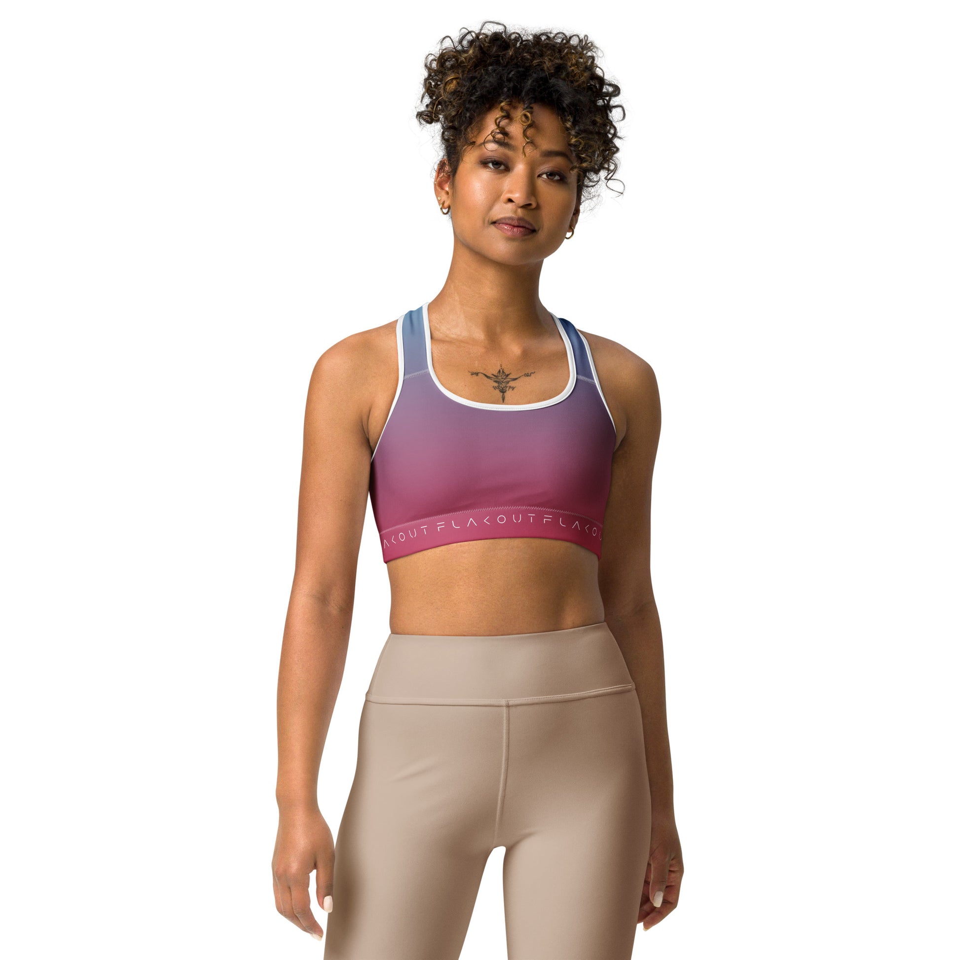 Cherry Sky Women's Sports Performance Bra - FLAKOUT