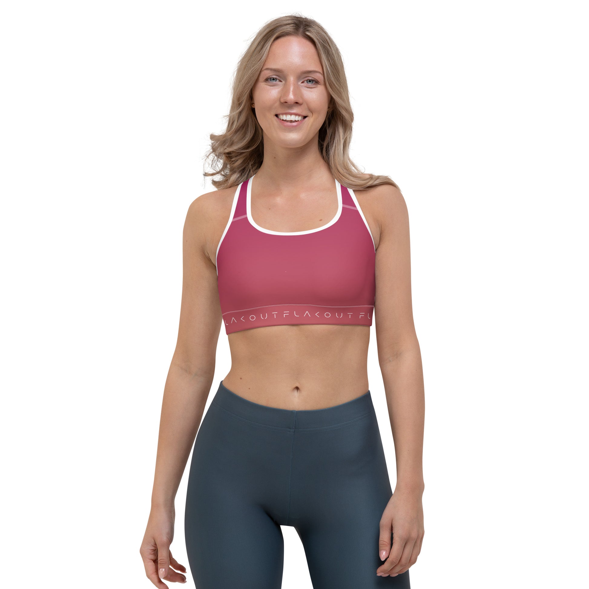 Rosewood Bloom Women's Sports Performance Bra - FLAKOUT