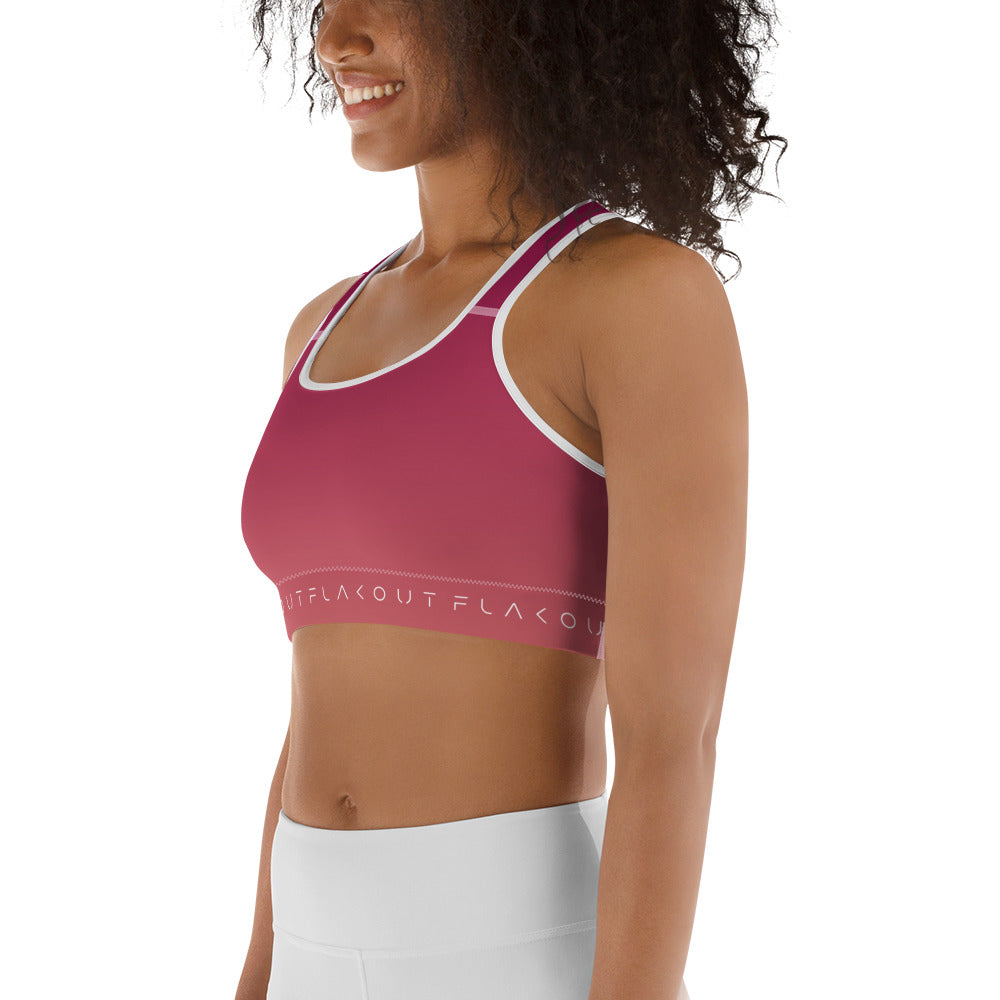 Rosewood Bloom Women's Sports Performance Bra - FLAKOUT