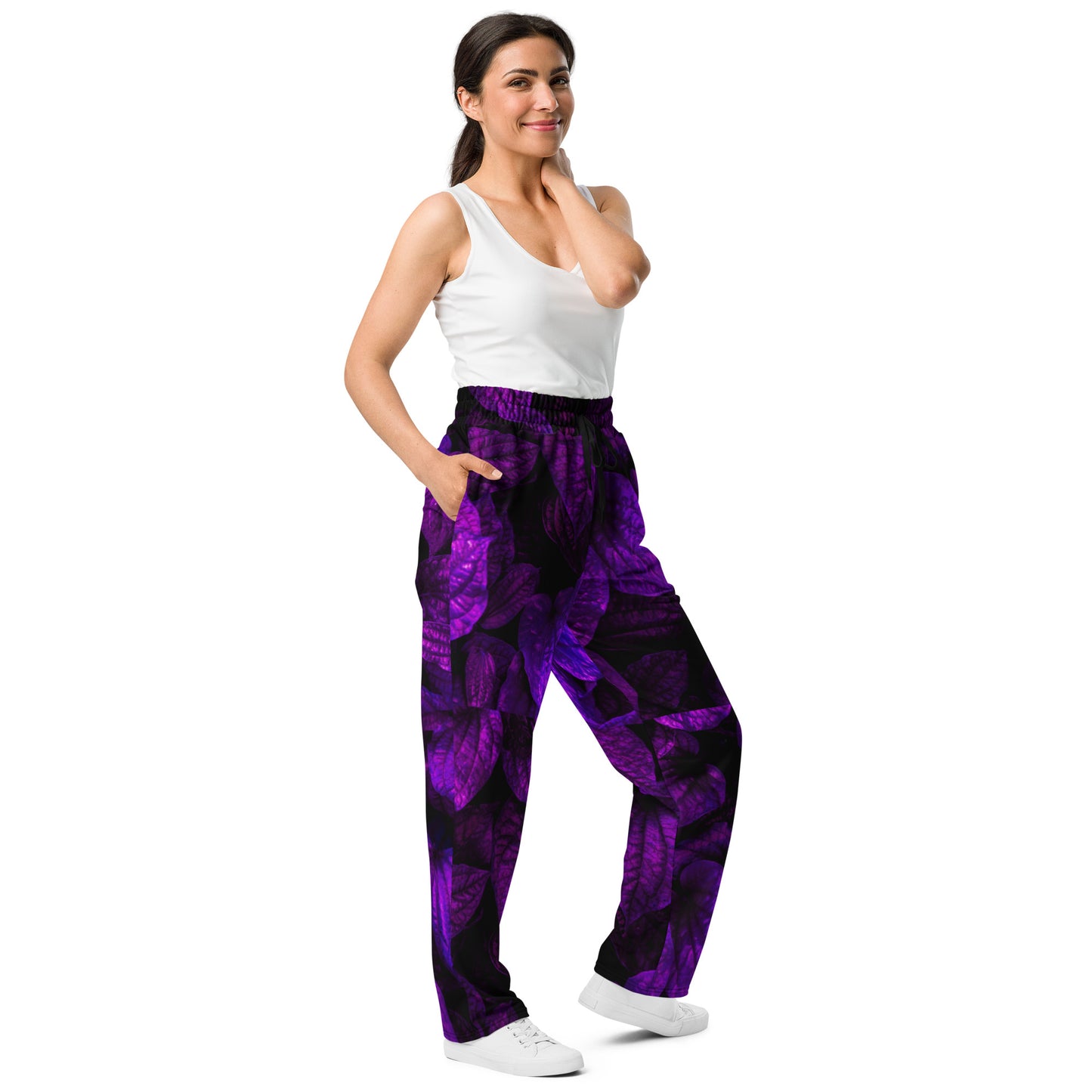 Sublime Purple Women's Wide-leg Recycled Joggers - FLAKOUT