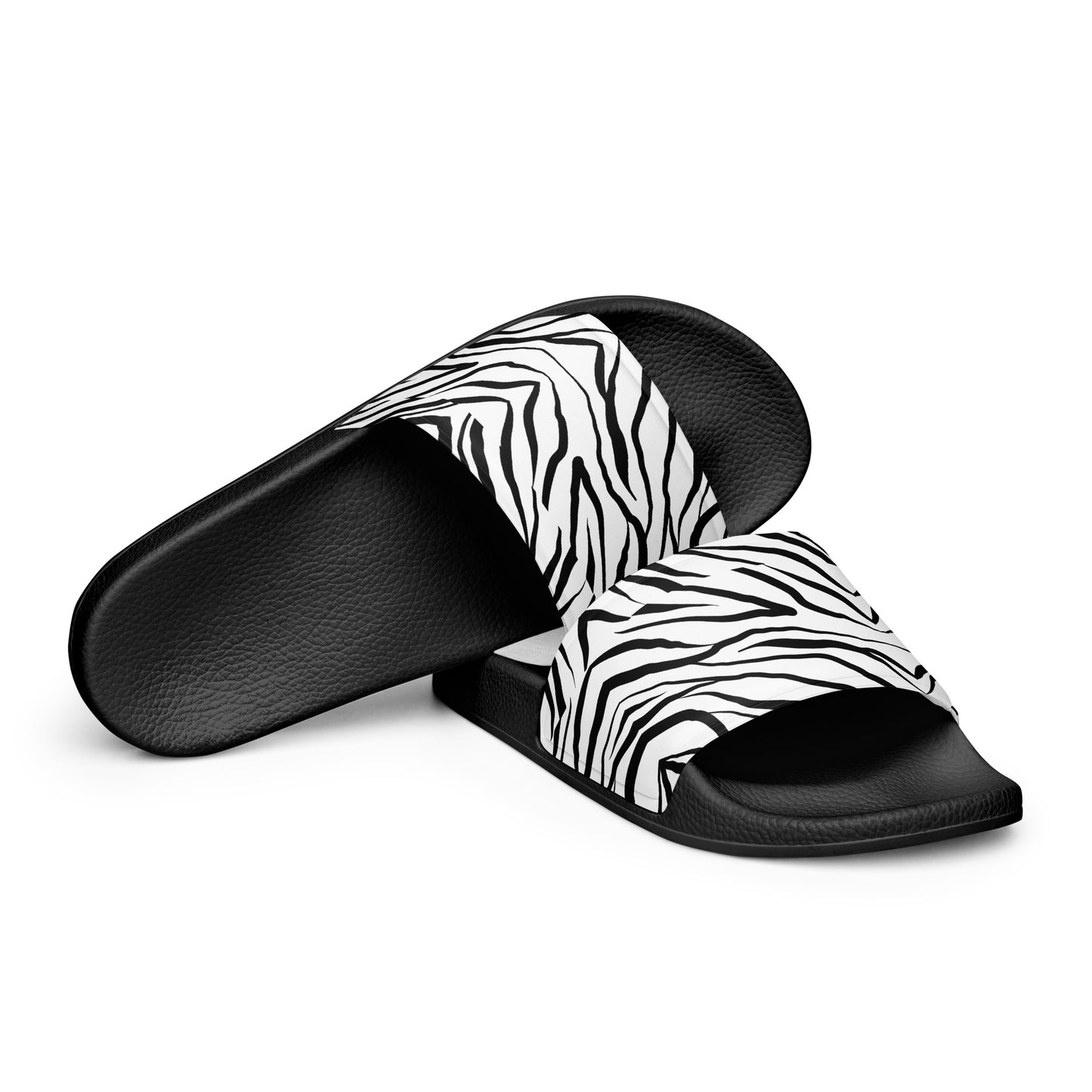 Striped Zebra Vibrance Men’s Slides - FLAKOUT