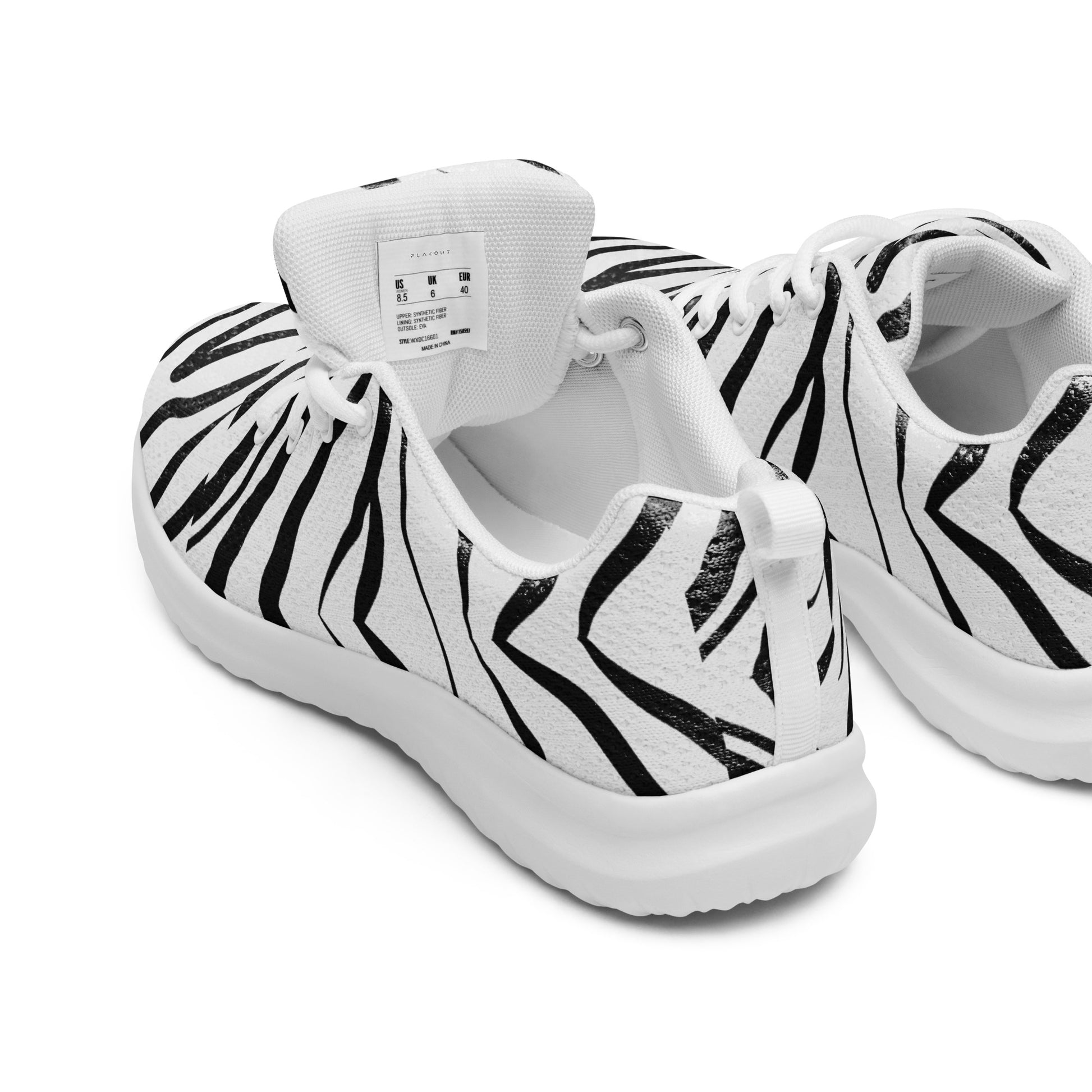 Striped Zebra Vibrance Women’s Athletic Shoes - FLAKOUT