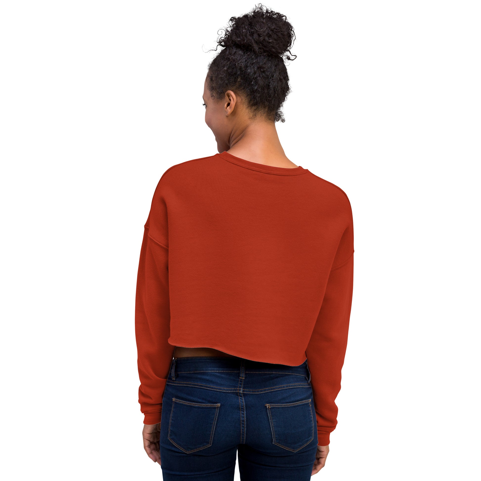 Limerence Women's Crop Sweatshirt - Brick - FLAKOUT