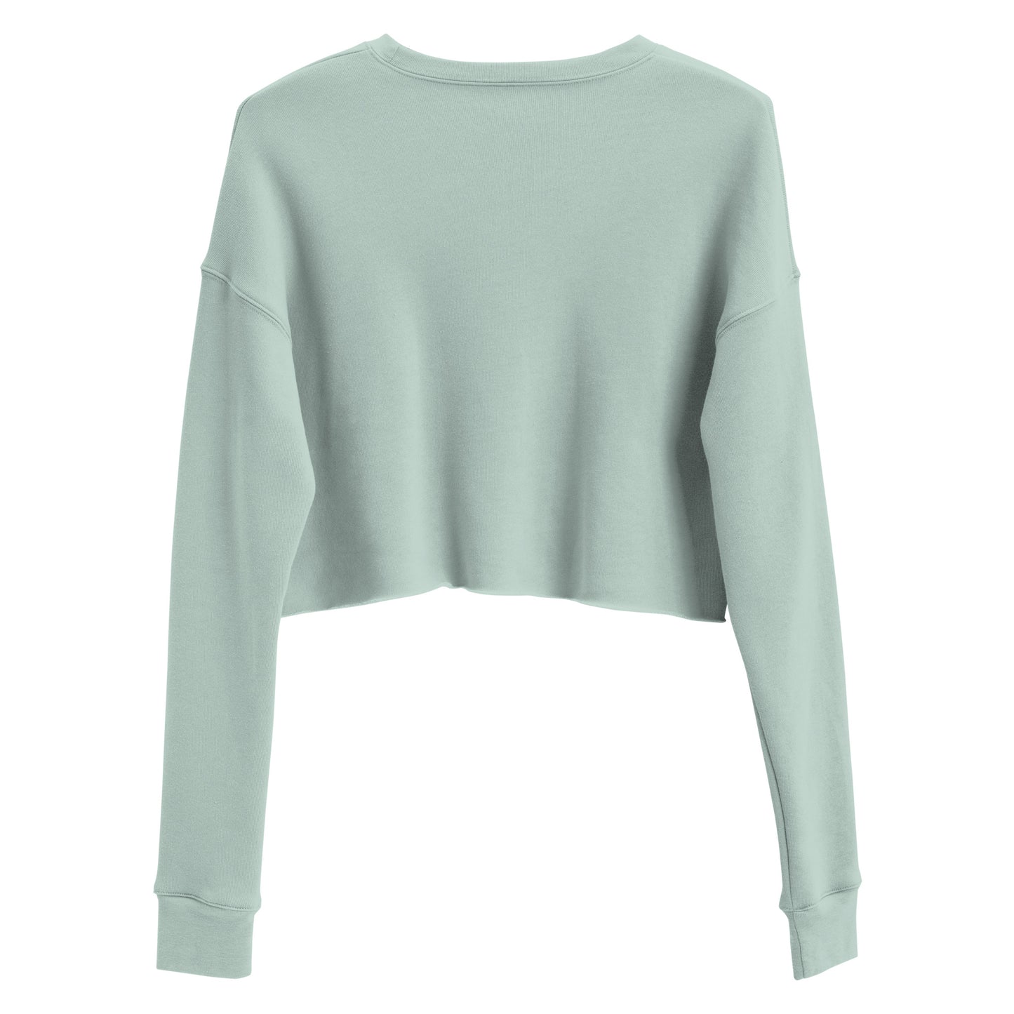 Queenly Girl Power Rebellion Women's Crop Sweatshirt - Dusty Blue - FLAKOUT