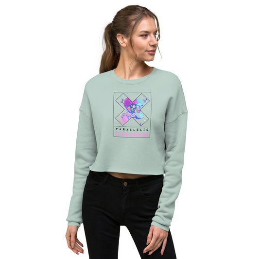 Parallelis Women's Crop Sweatshirt - FLAKOUT