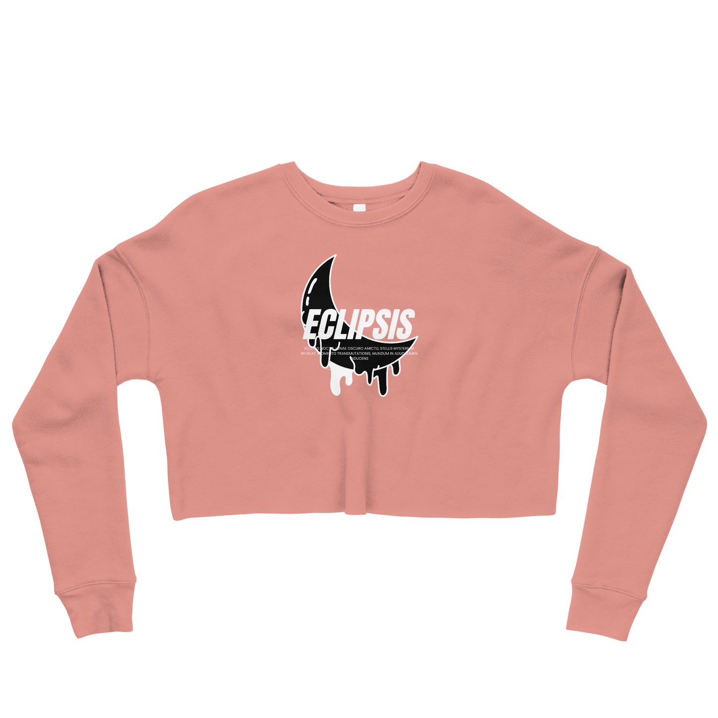 Lunar Eclipsis Women's Crop Sweatshirt - Mauve - FLAKOUT