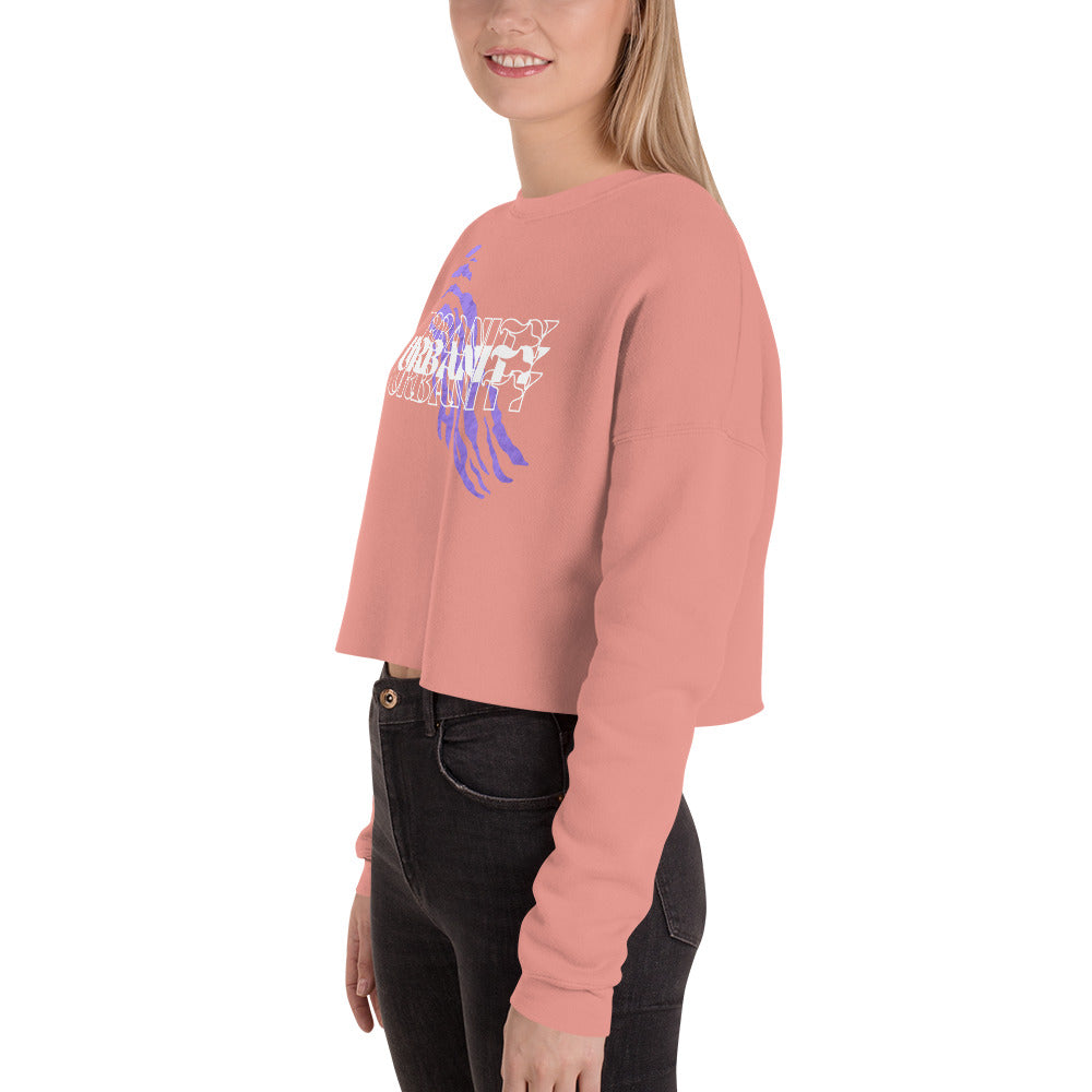 Streetwise Urbanity Women's Crop Sweatshirt - Mauve - FLAKOUT