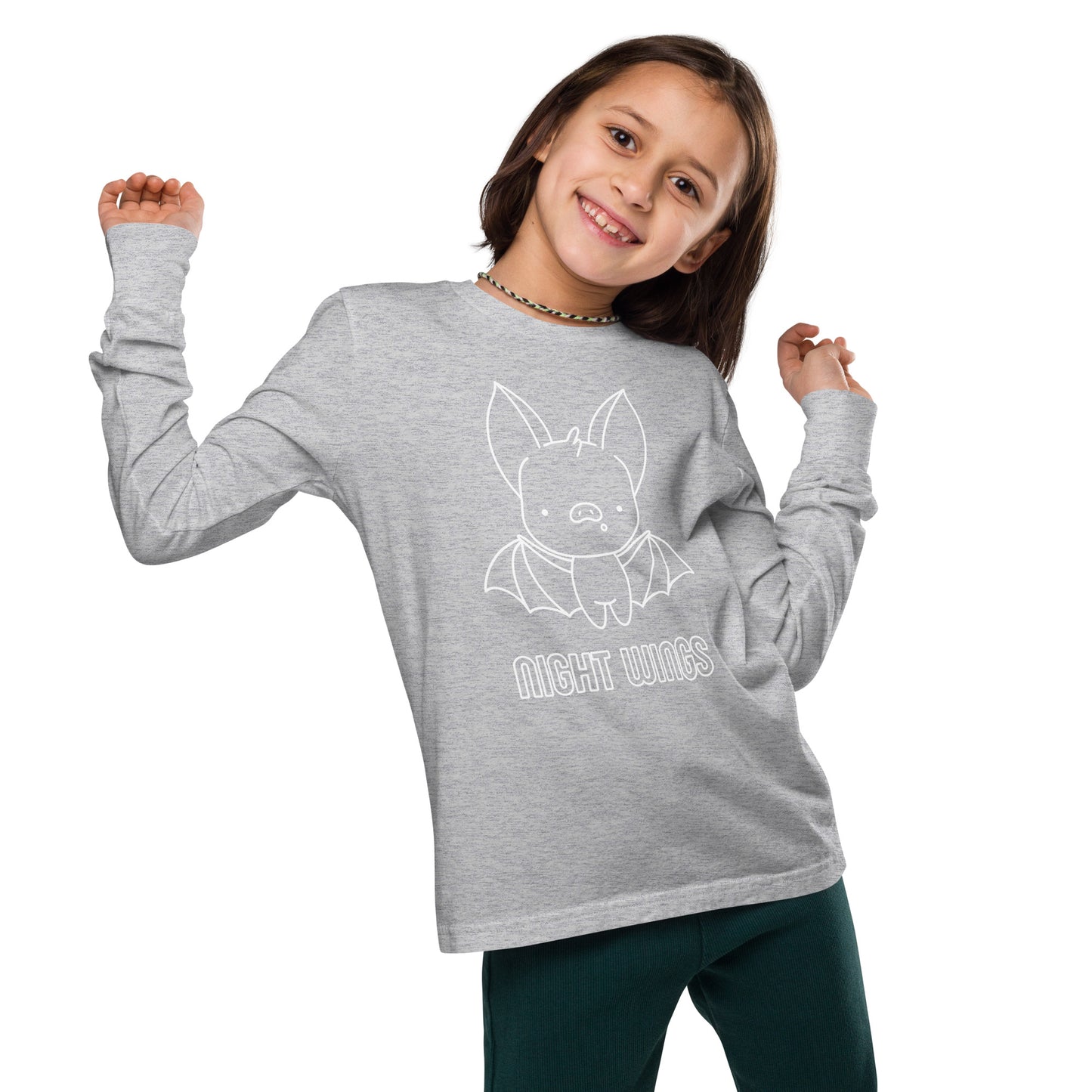 Night Wings Unisex Kid's Long Sleeve Tee - FLAKOUT