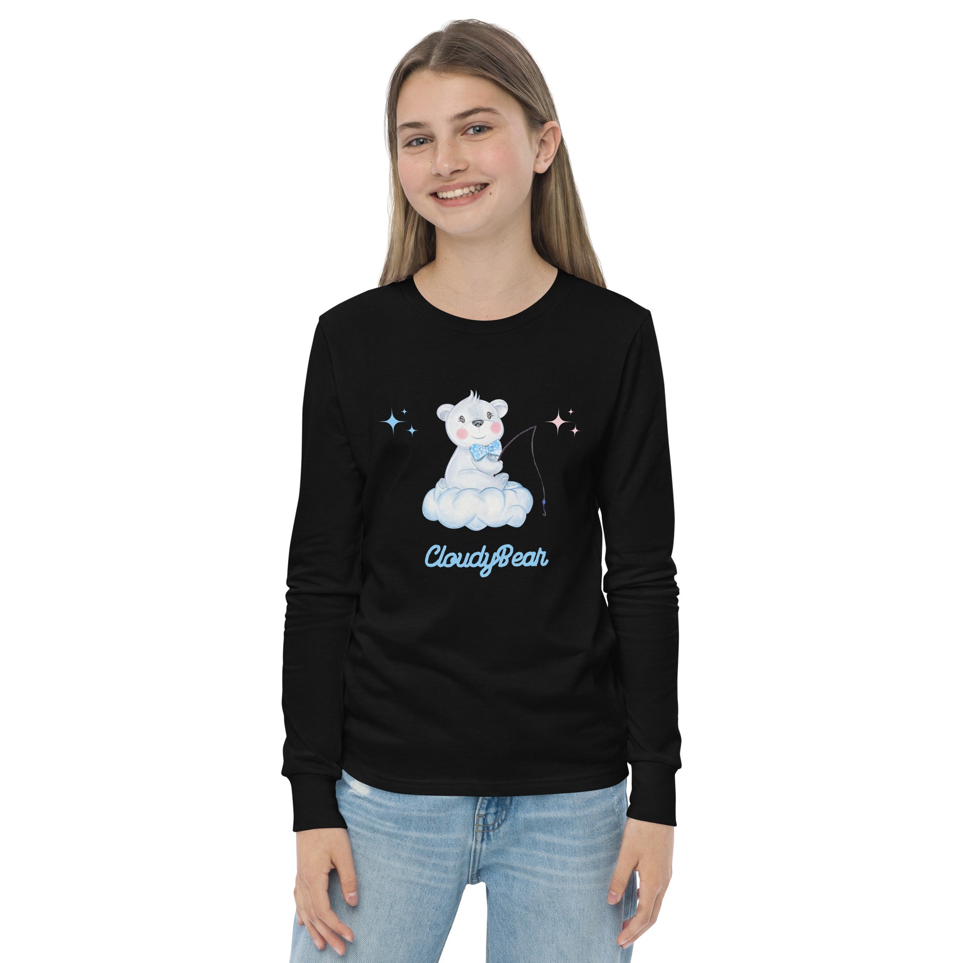 CloudyBear Girl's Long Sleeve Tee - FLAKOUT