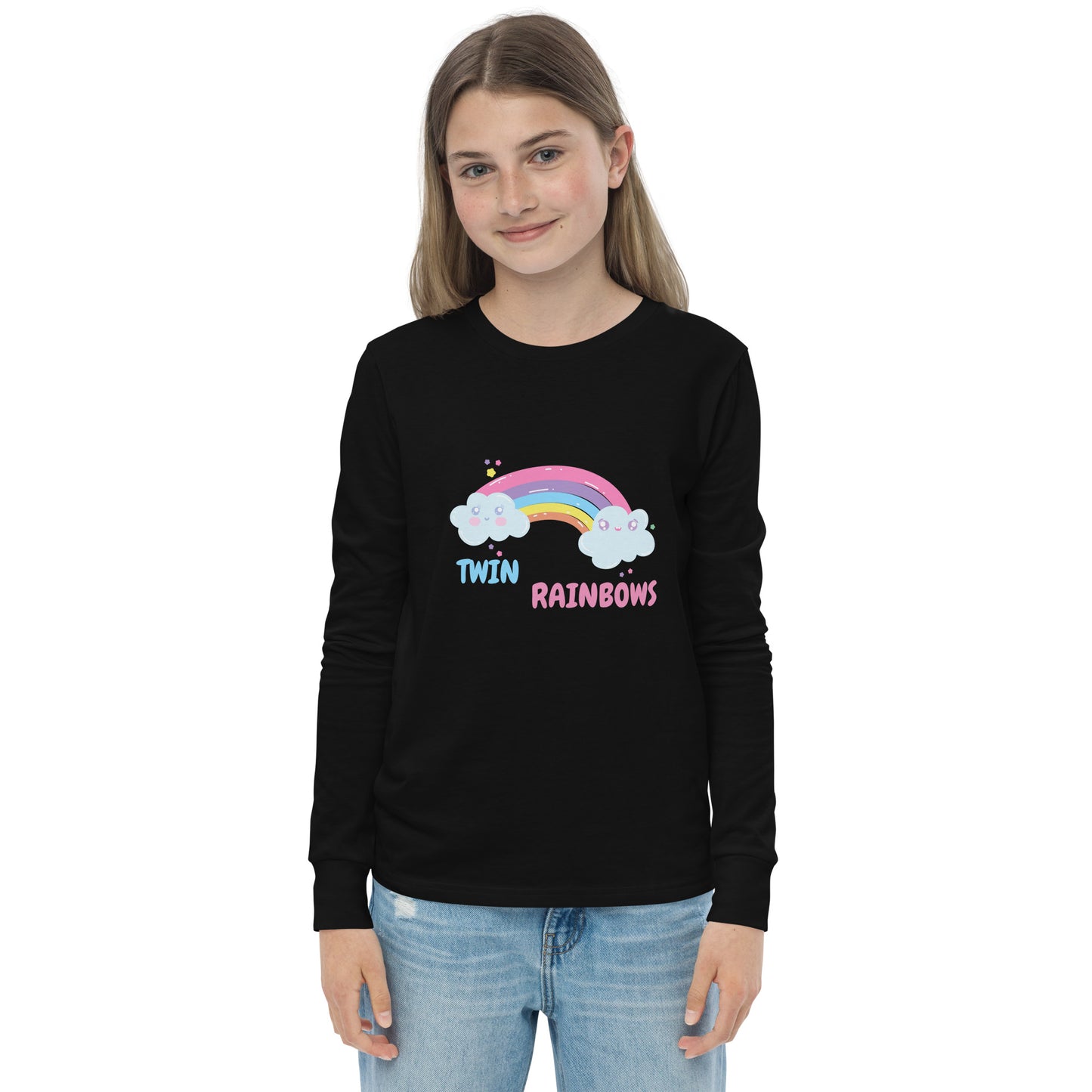 Twin Rainbows Girl's Long Sleeve Tee - FLAKOUT