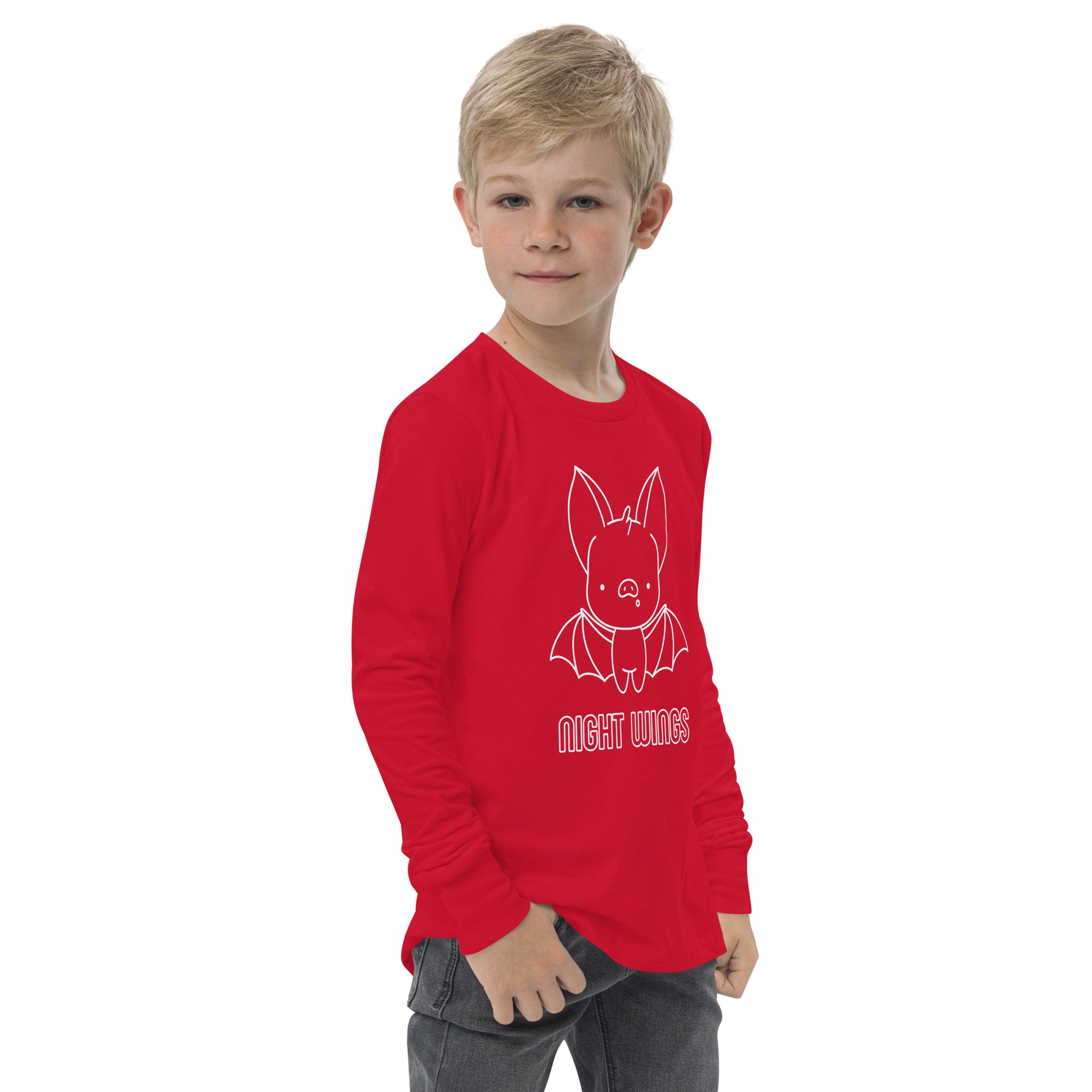 Night Wings Unisex Kid's Long Sleeve Tee - FLAKOUT