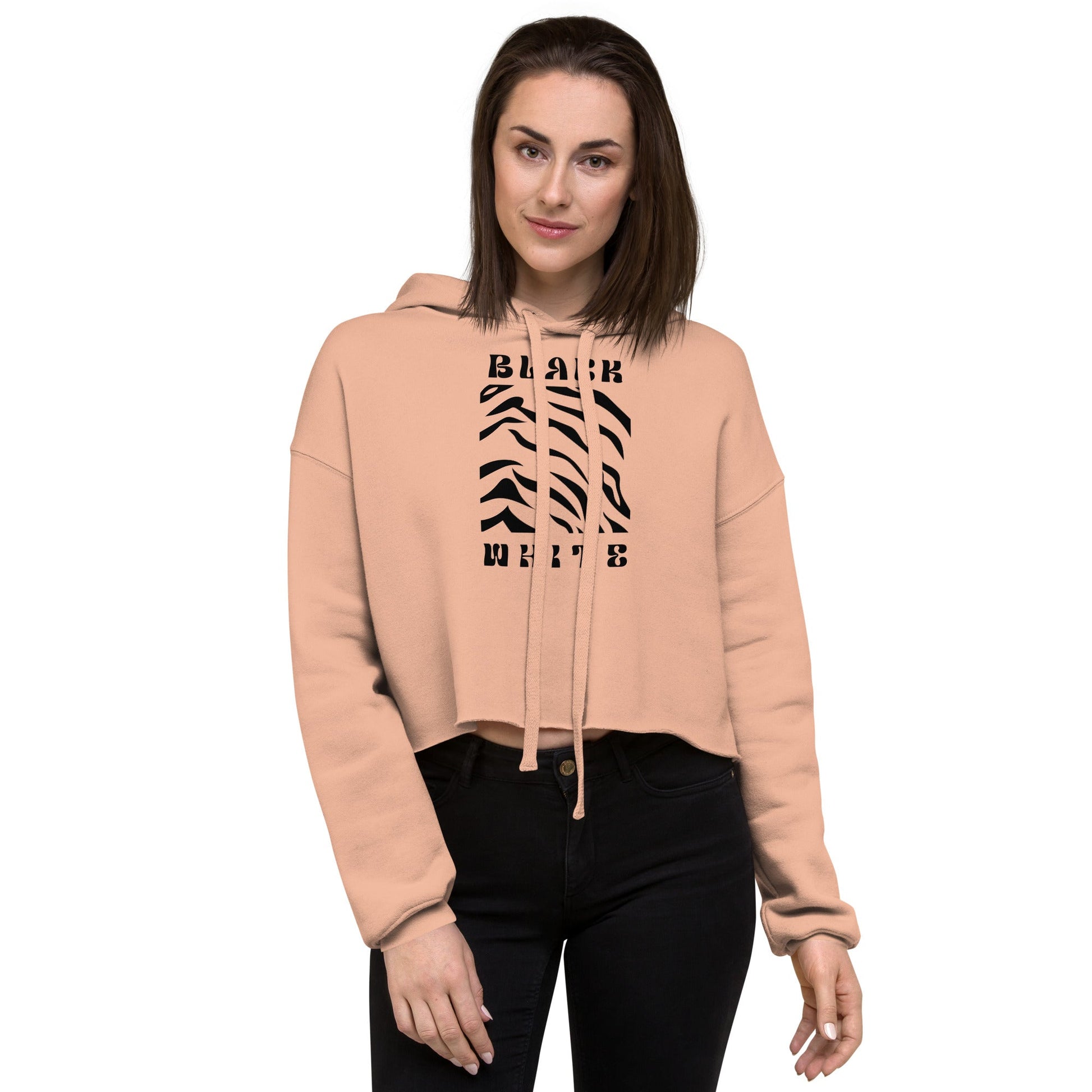 Opulent Onyx Tiger Women's Crop Hoodie - FLAKOUT