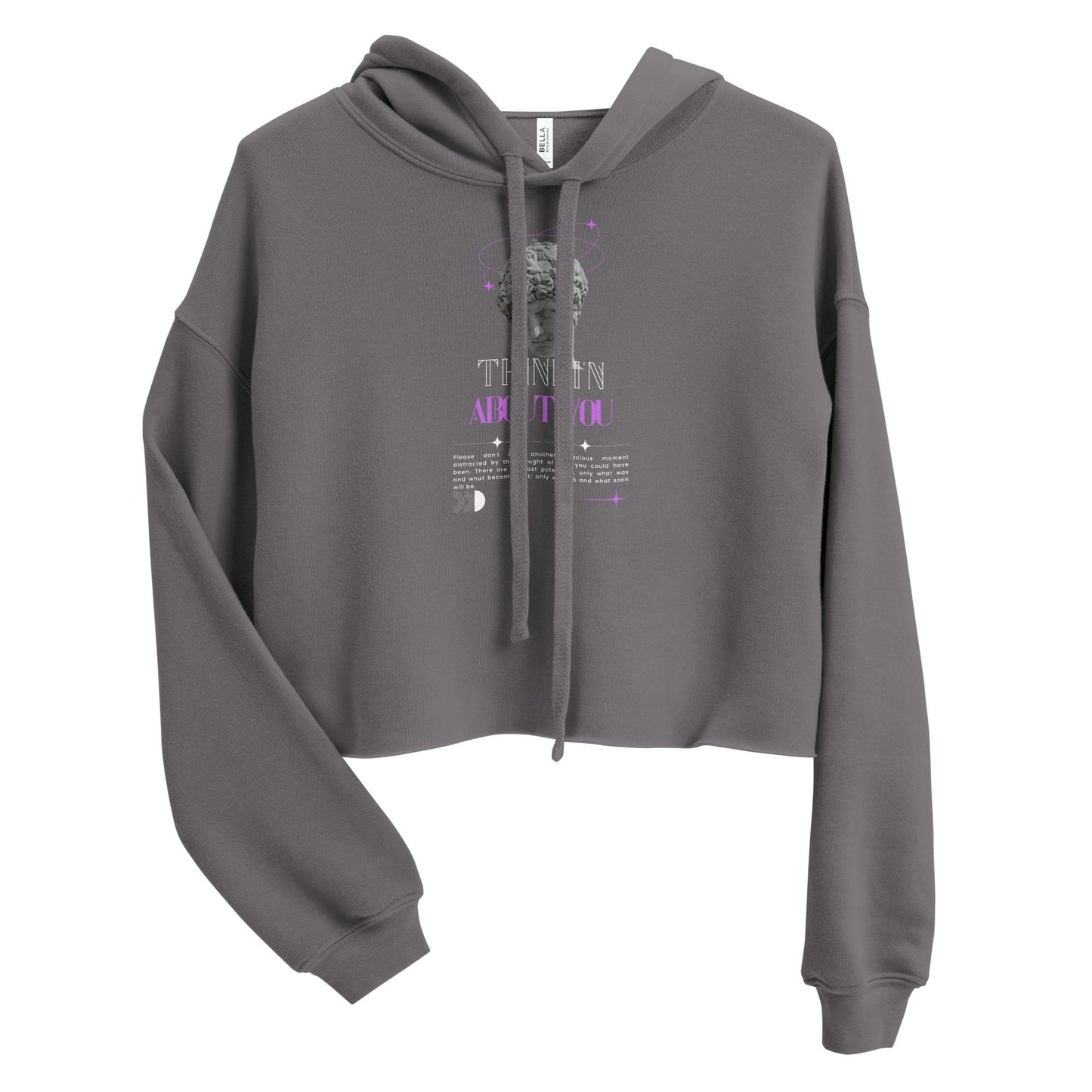 Mindfully Thinki'n About You Women's Crop Hoodie - FLAKOUT