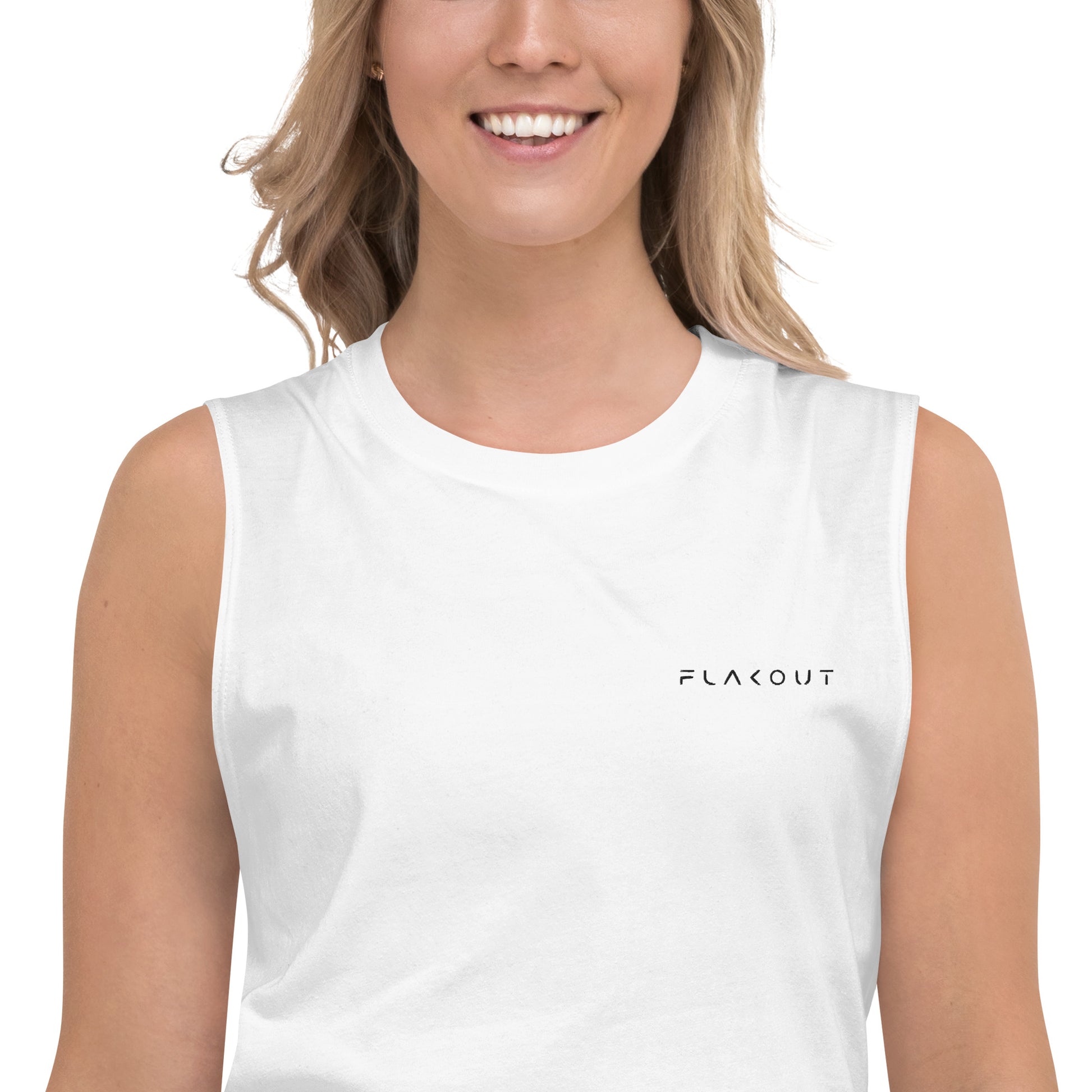 Muscle Shirt Embroidered Logo - FLAKOUT